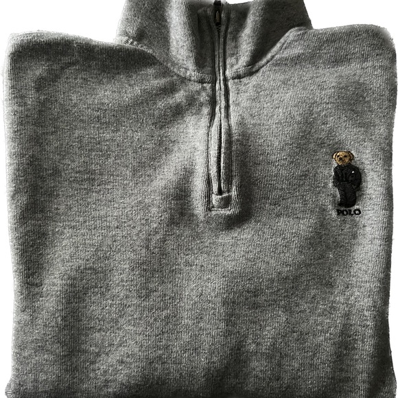 Polo by Ralph Lauren Gray Half-Zip Men's Shirt - Picture 1 of 4
